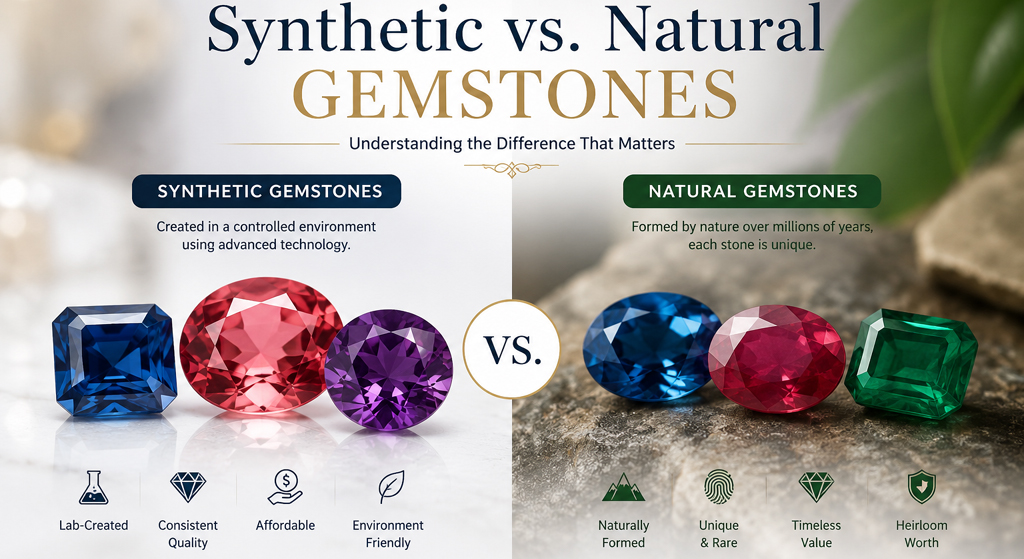Synthetic vs. Natural Gemstones: What Wholesalers and Manufacturers Need to 